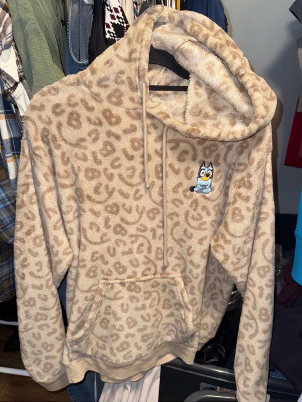 Cozy Beige Print BLUEY Hoodie